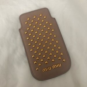 Miu Miu iPhone 4 Cell Phone Sleeve/Case in Cammeo